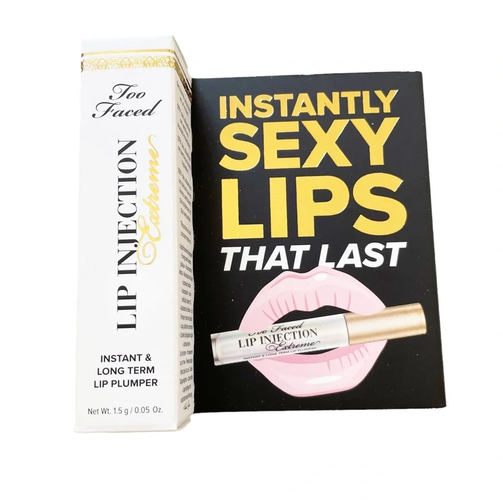 NEW Too Faced Lip Injection Extreme Instant and Long Term Plumper Clear Gloss